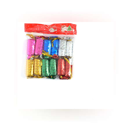 Коледна украса - Бонбони - 12 броя - 2см - 54149