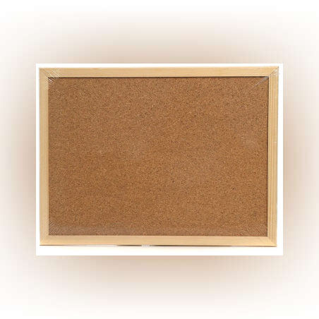 Коркова дъска с дървена рамка - 30х40см - 65394