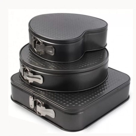 Комплект 3 броя различни форми за торта с подвижно дъно