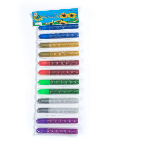 Лепило с брокат - 12 броя