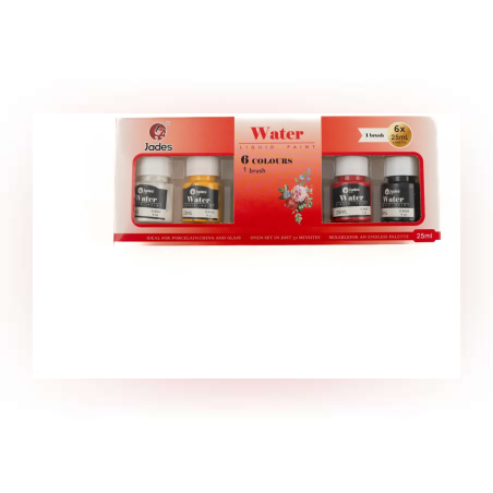 Водни бои с четка - 6 броя х 25 милилитра - 11124