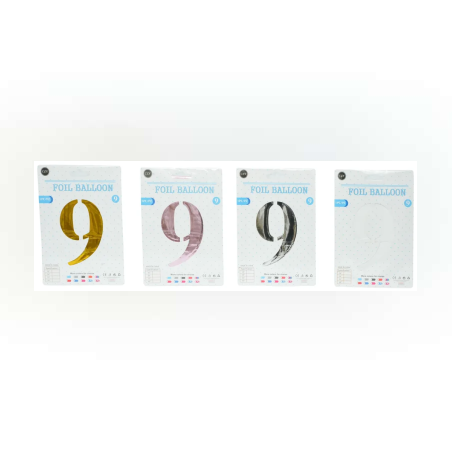 Фолиев балон №9 - 80см. - Бял/Златен/Сребърен/Розов цвят