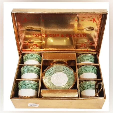 КОМПЛЕКТ ЧАШИ ЗА КАФЕ ЗЛАТО