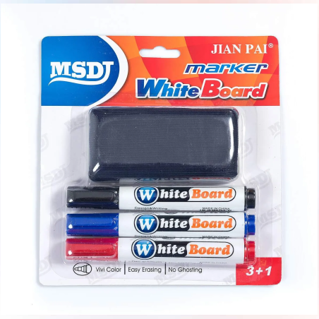 Маркери за бяла дъска - 3 броя с гъба - 65511