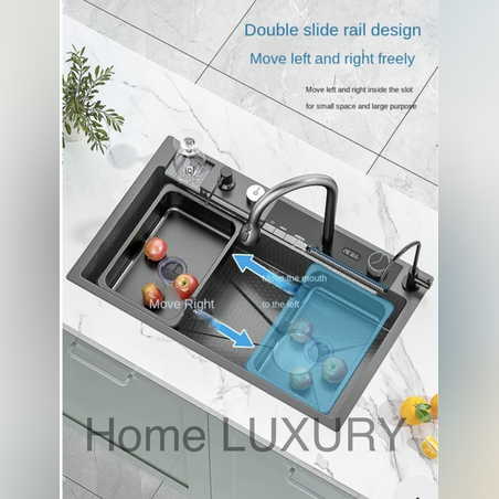 Новата мултифункционална кухненска мивкa 75x45x22