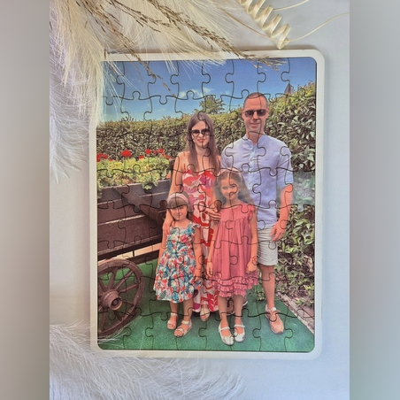 Дървен пъзел със снимка