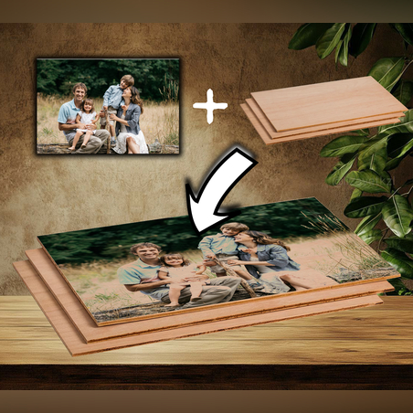 Персонализирана снимка върху дърво