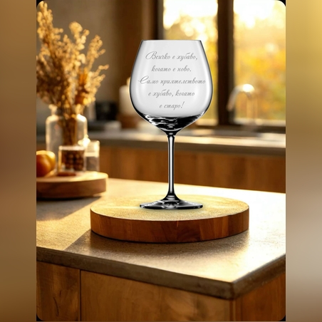 Чаша за вино Всичко е хубаво...