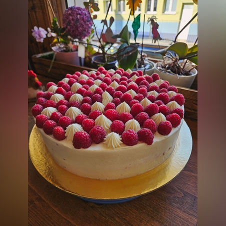 Брауни торта с малини 26см