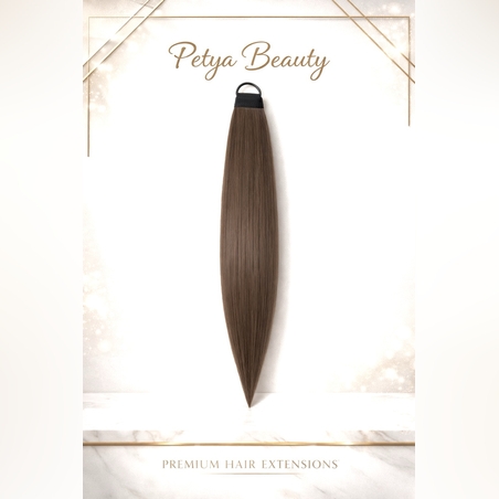 Нов вид Опашка с ластик - Светло кафяво