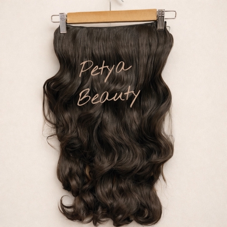 /ПРЕМИУМ/  екстеншън от 1 част в цвят - КАФЯВ N5 (вълни)