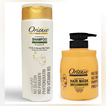 Комлект шампоан и маска за суха и изтощена коса Oriense Dry & Damaged Set