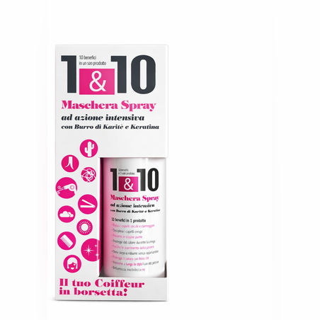 Спрей реконструктор за коса с 10 действия осигурени от един продукт - MASCHERA SPRAY 1 VS 10