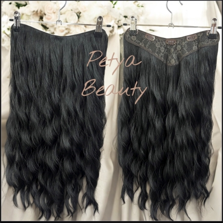 Екстеншън на цял ред в цвят - ЧЕРЕН (ВЪЛНИ)