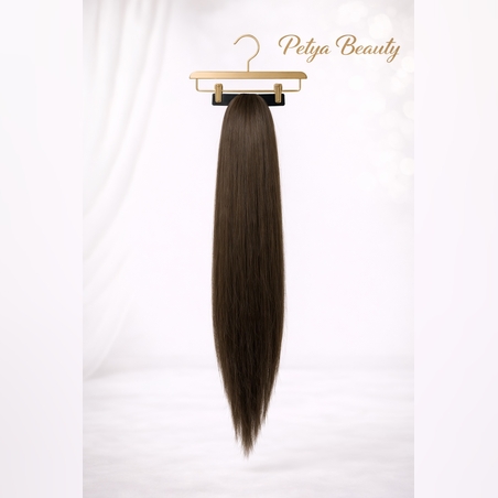 PREMIUM - Опашка с шнола - Натурално кафяво