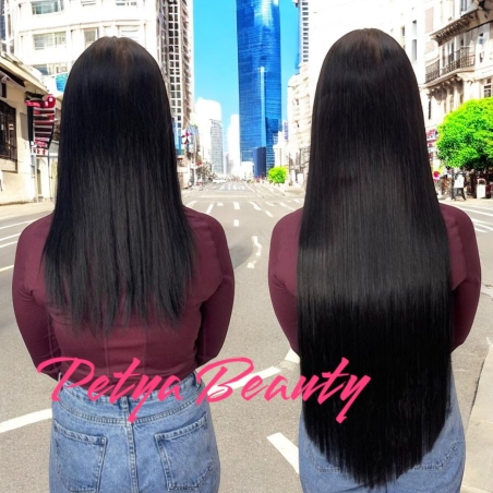 Комплект екстеншън от 9 части в цвят - ЧЕРЕН