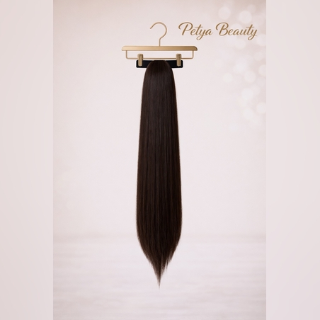 Опашка с шнола - Тъмно кафяво-махагон