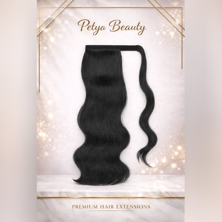 Опашка с лента/кичур (нов модел) - Черен