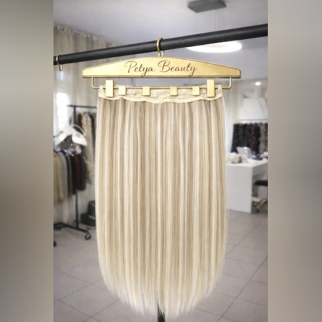 Комплект екстеншън от 4 части в цвят - ТЪМНО РУСО С КИЧУРИ /200 грама/