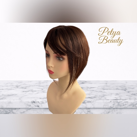 Тупе - 100% естествен косъм – Модел МИНИ - Кестеняво No: 6.0