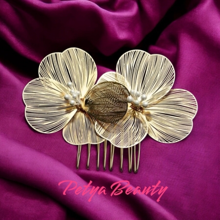 Фиба със златисти цветя