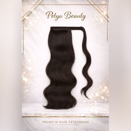 Опашка с лента/кичур (нов модел) - Шоколад /Кафяво No:5/