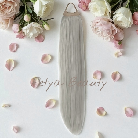 Нов вид Опашка с ластик - Светло сиво