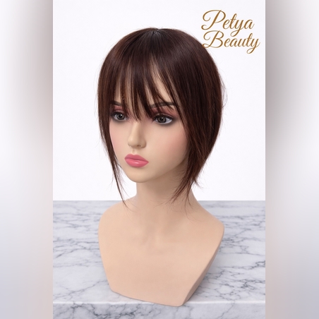 Тупе - 100% естествен косъм – Модел МИНИ - Кафяво No:5