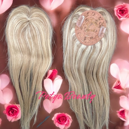 Тупе - 100% естествен косъм - Светло Русо с кичури