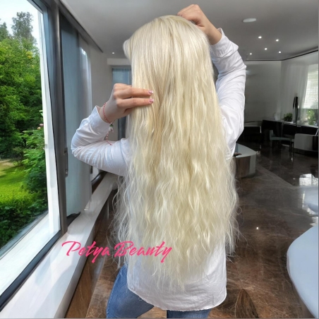 Комплект екстеншън от 4 части в цвят - БЯЛО РУСО (ЧУПЛИВО)