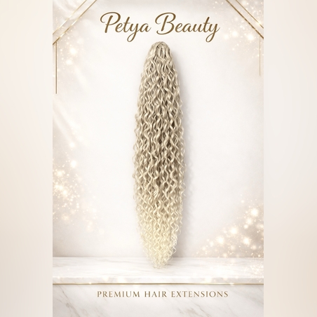 PREMIUM - Луксозна опашка - ЛАТЕ (КЪДРИЦИ) /мрежа и ластик/
