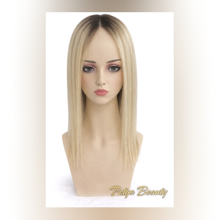 /ПРЕМИУМ/ Тупе - 100% естествен косъм - Натурално русо с тъмен корен