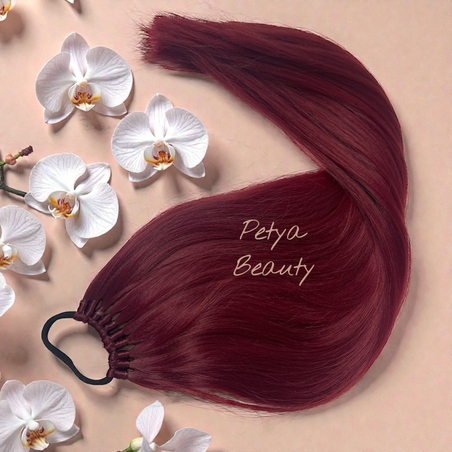 Опашка с ластик - Червено (РЪЧНА изработка)