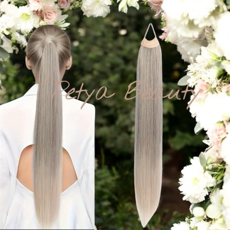 Нов вид Опашка с ластик - Сиво омбре