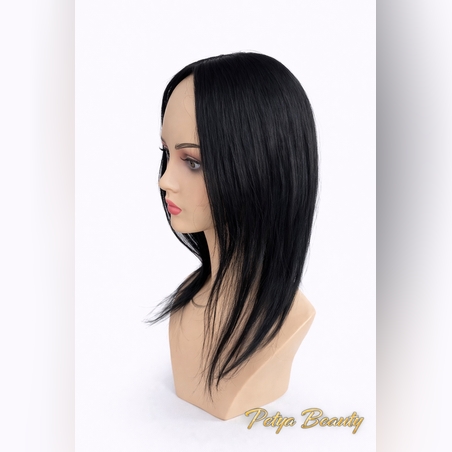 Тупе - 100% естествен косъм - Черно 45см /без бретон/