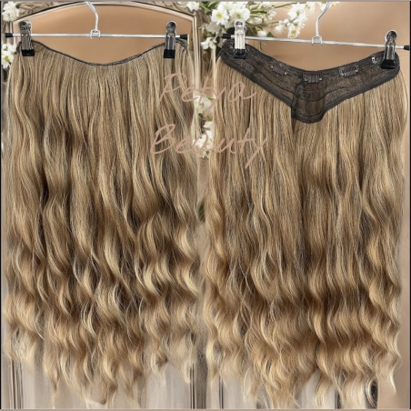 Екстеншън на цял ред в цвят - ТЪМНО РУСО, ВЪЛНИ