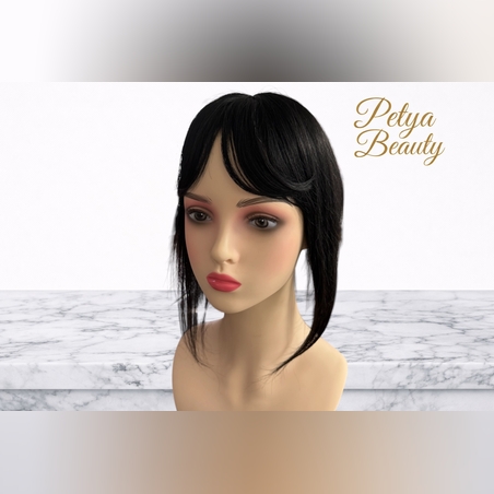 Тупе - 100% естествен косъм – Модел МИНИ - Черно 35см