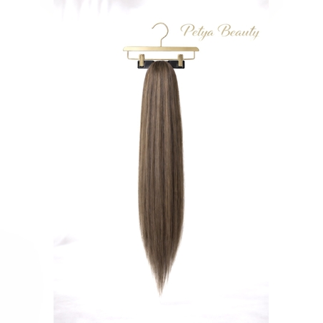 PREMIUM - Опашка с шнола - Лешниково кафяво с кичури