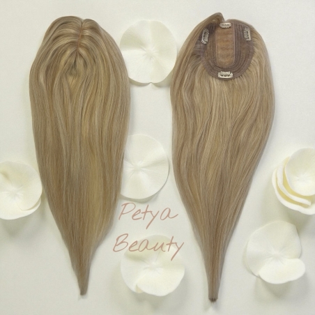 Тупе - 100% естествен косъм - СВЕТЛО РУСО С КИЧУРИ - 45см