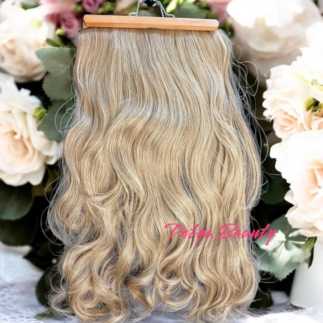 Премиум Комплект екстеншън от 1 част в цвят - Бежово рус (ВЪЛНИ)