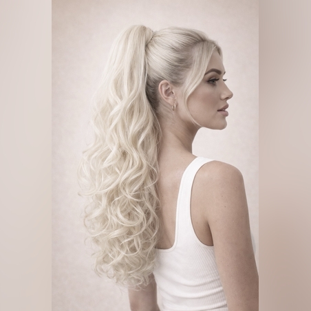 Опашка с шнола - Бяло русо (вълни)