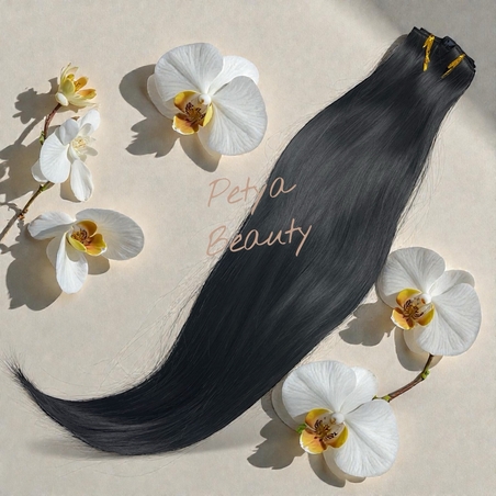 Комплект екстеншън от 8 части в цвят - ЧЕРНО