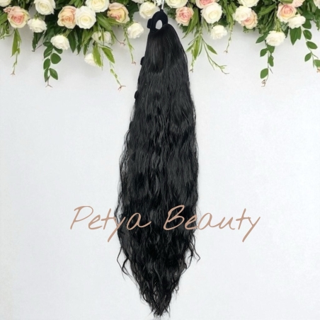 Опашка с шнола в черен цвят - чуплива