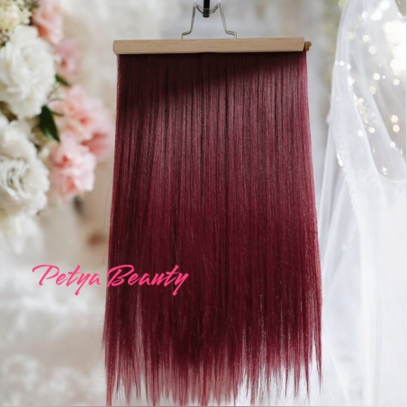 Комплект екстеншън от 7 части в цвят - ТЪМНО ЧЕРВЕНО