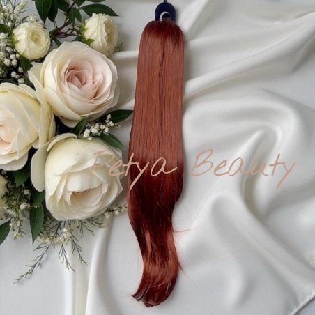 Опашка с шнола в цвят джинджър - чуплива