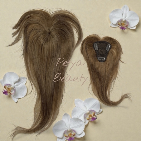 Тупе - 100% естествен косъм - Тъмно рус - 25см