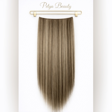 Комплект екстеншън от 9 части - СВЕТЛО КАФЯВО С КИЧУРИ