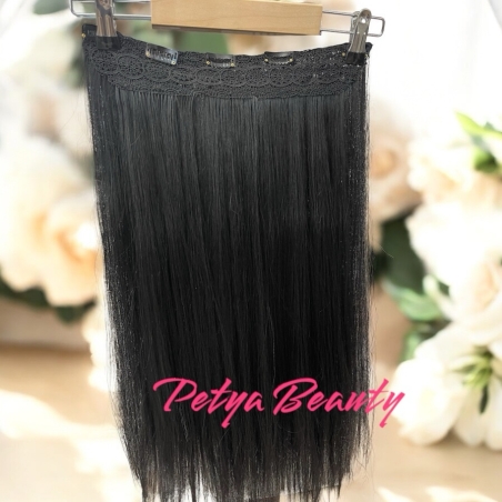 /ПРЕМИУМ/ Цял ред екстеншън от 1 част в цвят - Черно