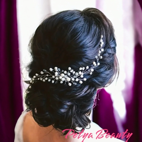 Фиба с перли и кристали