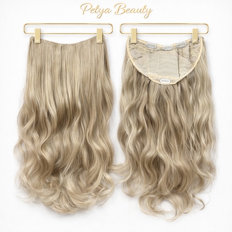 Екстеншън на цял ред /ПРЕМИУМ/ - БЕЖОВО РУСО (ВЪЛНИ) - МОДЕЛ 2